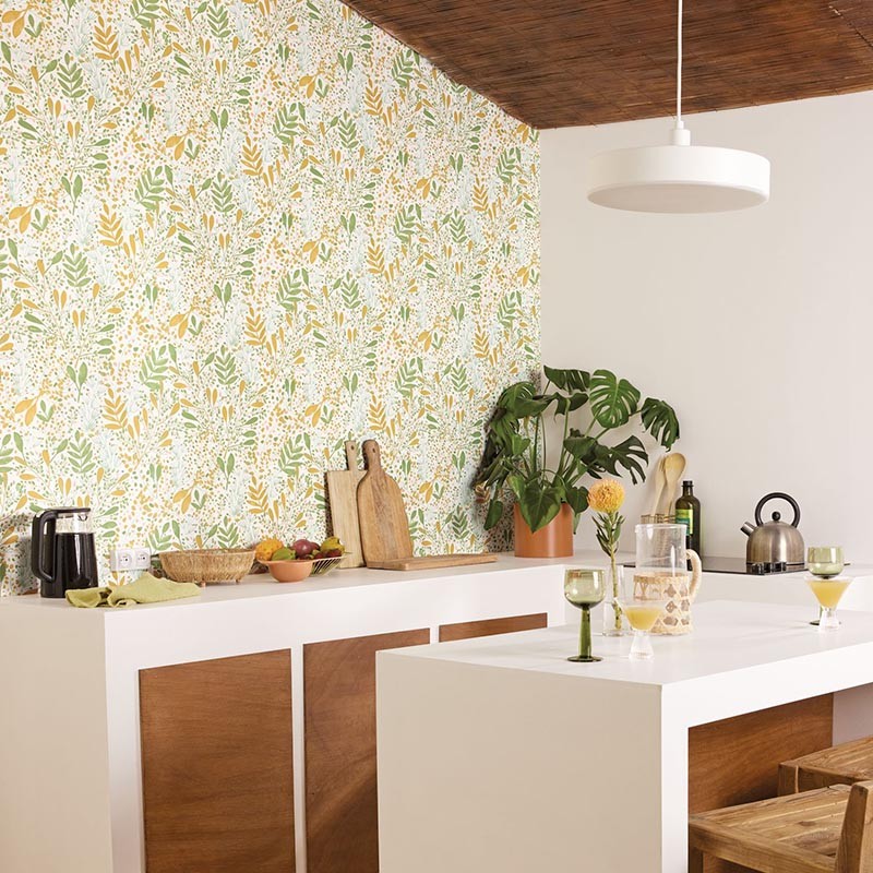 Ideas para poner papel pintado en las paredes de la cocina